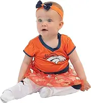 MODERN HERO NFL Denver Broncos Officially Licensed Infant Bodysuit and Leggings Costume includes Bodysuit with Mesh Skirt, Leggings and Matching Headband, Size 24 Months