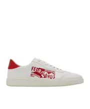 Logo-lacing low-cut casual shoes 11,6,7,9,10 White/Flame Red