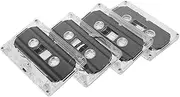 Kisangel 4pcs 30 Blank Cassette Tapes for Audio Recordings with Clear Hard Case for Music Voice and DIY Retro Party Messages for Celebrations and Special Events