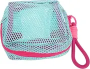 minkissy Mesh Makeup Bag with Zipper Portable Multifunctional Storage Pouch for Travel for Organizing Cables and Daily Accessories Stylish Design with Lanyard