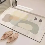 Super Absorbent Floor Mat, Quick-Drying Bathroom Carpet, Simple Kitchen Door Mat, Machine Washable Large Living Room Carpet, Rubber Non-Slip Bottom (40 X 60 Cm) (Color : K, Size : 40 * 60CM)