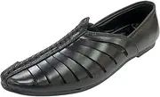[Shoe Bazar] Punjabi Jutti for Mens Black Breathable Comfort Loafers Indian Shoes Sherwani Wedding Shoes