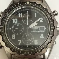 在飛比找蝦皮購物優惠-Seiko 精工飛行三眼計時錶，sports 200