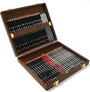 [Derwent] Sketching Collection, Drawing & Writing, Set Of 48 Pencils In A Wooden Gift Box, Ideal For Sketching, Professional Quality, 0700759