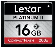 Lexar Platinum II 200x 16GB CompactFlash Memory Card Rev B (LCF-16GBSBNA200)