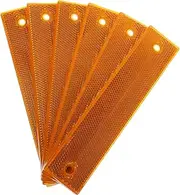 DRESSOOS 6pcs High Visibility Reflective Road Markers for Enhanced Safety Any Weather Driveway Reflectors for Nighttime Driving Easy Installation for Highways and Urban Areas