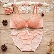 [LANREN] Teenage Girls Underwear Bra Sets Kids Lingerie Undergarments Puberty Girl Underwear Young Girls Panties and Bra Set (Color : Set 4, Kid Size : 14)