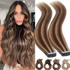 CLEARANCE Tape In Hair Extensions Remy Human Hair Skin Weft Highlight 150g Thick