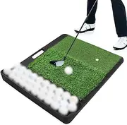 Golf Practice Mat Golf Hitting Mat with Golf Ball Tray for Indoor Training PM113