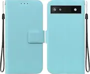 Compatible with Google Pixel 6a 5G Flip Kickstand case Cover,Compatible with Google Pixel 6a 5G Magnetic Wallet Case Green