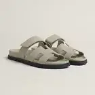 Hermes Chypre Beige Esquisse Sandals Slides, 41