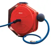 Silvan SPRING RETRACTABLE HOSE REEL 10m Swivel Mounting Bracket, 1m Inlet Hose