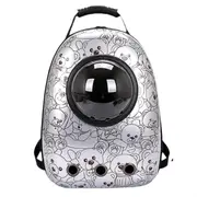 ANYWAGS Pet Carrier Silver Bears Print Breathable Space Capsule Travel On the Go Bag For Pet