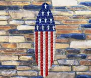 16" Glitter American Flag USA Helix 3D Wind Spinner Yard Decor Kinetic hws014