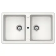 Schock Typos N200 Alpine Double Bowl Sink - White