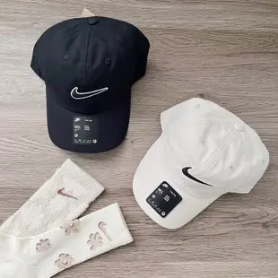 NIKE LOGO CAP 老帽 棒球帽 墨綠 奶茶 黑 刺繡 鏤空 字體 RNSHOP 實體門市 現貨秒出