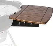 Grill Table Shelf for Weber Kettle,Bamboo Charcoal Side Table Shelf for 22" Weber Kettle Mast Touch Grill Accessories BBQ Table Shelf