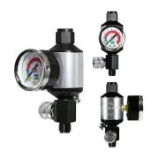 LE LEMATEC Air Compressor Regulator & Water Separator with Gauge, AI303-R1 Ai...