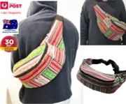 Handmade New Waist Bum Bag Travel Festival Fanny Pack Vegan Aztec design Nepal