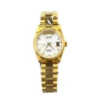 在飛比找Yahoo奇摩購物中心優惠-Ogival 愛其華 公司貨 金色珠貝真鑽 機械腕錶-男錶(