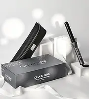 CLOUD NINE The Curling Wand Hair Curler Grey | Styling Tool Variable Temperature Control 125°C to 175°C Range of Hair Types Strong Shiny Healthy Results | Ceramic Barrel Pivoting Cord