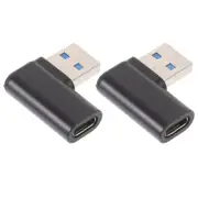 2 Pcs Type-C to USB Converter Coupler Right Angle