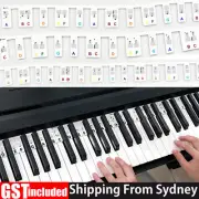 1PC Silicone Keyboard Piano Stickers 88 Keys Note For Learner Reusable Label AU