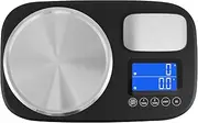 Digital Kitchen Scale Double Platform with Display Nonslip Food Weight Scale 7 Units Weight Easy to Use for Meat Food(Black)