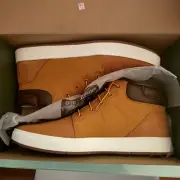 Timberland TB0A1MHZ 231 Davis Square Toe Leather Boot Wheat/White Mens Size 11.5