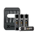【控光後衛】OXOPO【XS系列】二代 AA三號 / AAA 四號 快充鋰電池 4入充電組