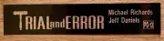 ⭐ Trial And Error (1997) - Jeff Daniels - Movie Theater Mylar / Poster Small