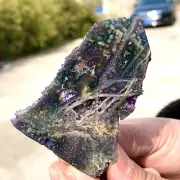 109G Natural grape agate obelisk quartz crystal tower for healing