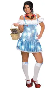 Sexy Dorothy Adult Plus Wizard of Oz Costume