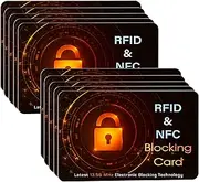 [SAITECH IT] 5 PK RFID Blocking Cards Protect Your Entire Wallet, Purse, and Cards from NFC Contactless Theft Wallet for Men & Women - Orange Black, Orange Black, 10 Pack SL, Rf