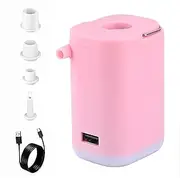 Slowowing Mini Air Pump, Portable Air Pump with Light, Rechargeable Quick Inflator Deflator Pump, Suitable for Air Mattress