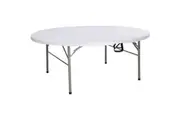 Bolero Round Centre Folding Table 6ft White - Commercial Folding Tables (HC270) - HC270