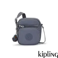 在飛比找Yahoo奇摩購物中心優惠-Kipling 灰調寧靜藍多袋小巧斜背包-RON
