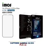 IMOS IPHONE14 IPHONE 13 MINI PRO PRO MAX 藍寶石平面點膠滿版玻璃螢幕保AS12