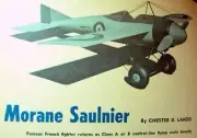 MORANE SAULNIER PLAN + CONSTRUCTION ARTICLE 1/2A UC Scale Model Airplane