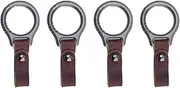 [Binxind] 4X Titanium Alloy Keychain Car Keychain Pendant Cowhide Strap Pendant Men's Gift Gift