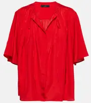 [Joseph] Joseph Bristow gathered silk blouse AU 4 red