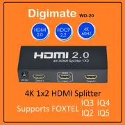 1x2 HDMI Splitter V2.0 1 in 2 out 4K 3D 1080p HDCP2.2 Support FOXTEL IQ3 IQ4 IQ5