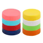 8 Pcs Assorted Color Plastic Mason Jar Lids Regular Mouth Mason Canning Jars Cup