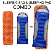 Adult Winter Sleeping Bag + Sleeping Pad - COMBO - Big & Tall - 0 degree Camping