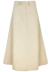 BY Malene Birger Carlas Denim Midi Skirt - Beige - 36 (UK8 / S) 36 (UK8 / S)