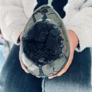 6.38LB Natural Dragon Septarian Geode Quartz Cluster Crystal egg Healing 2900g