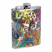 Comic Battle Em1 Flask 8oz Stainless Steel Hip Drinking Whiskey