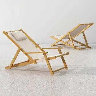躺椅可坐可躺戶外夏季高檔室外露營躺椅沙灘椅可折疊陽臺椅子家用