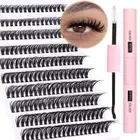 DIY Lash Extension Kit 200pcs Lash Clusters Eyelash Extension Kit 8-16MM Wisp...