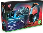 PDP Blue Tide Bundle Pack: Rematch Glow Advanced Wired Controller & AIRLITE Glow Wired Headset for Xbox Series X|S, Xbox One, & Windows 10/11 PC